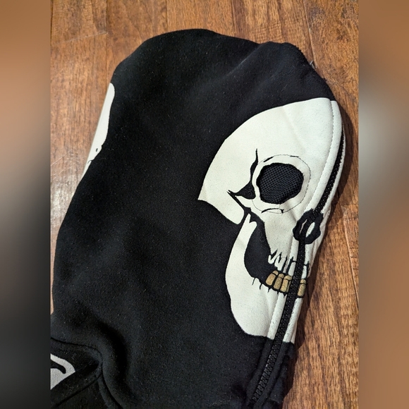 mecca clothing co skeleton Full face mask hoodie! Youth Size 10/12 - Picture 8 of 8